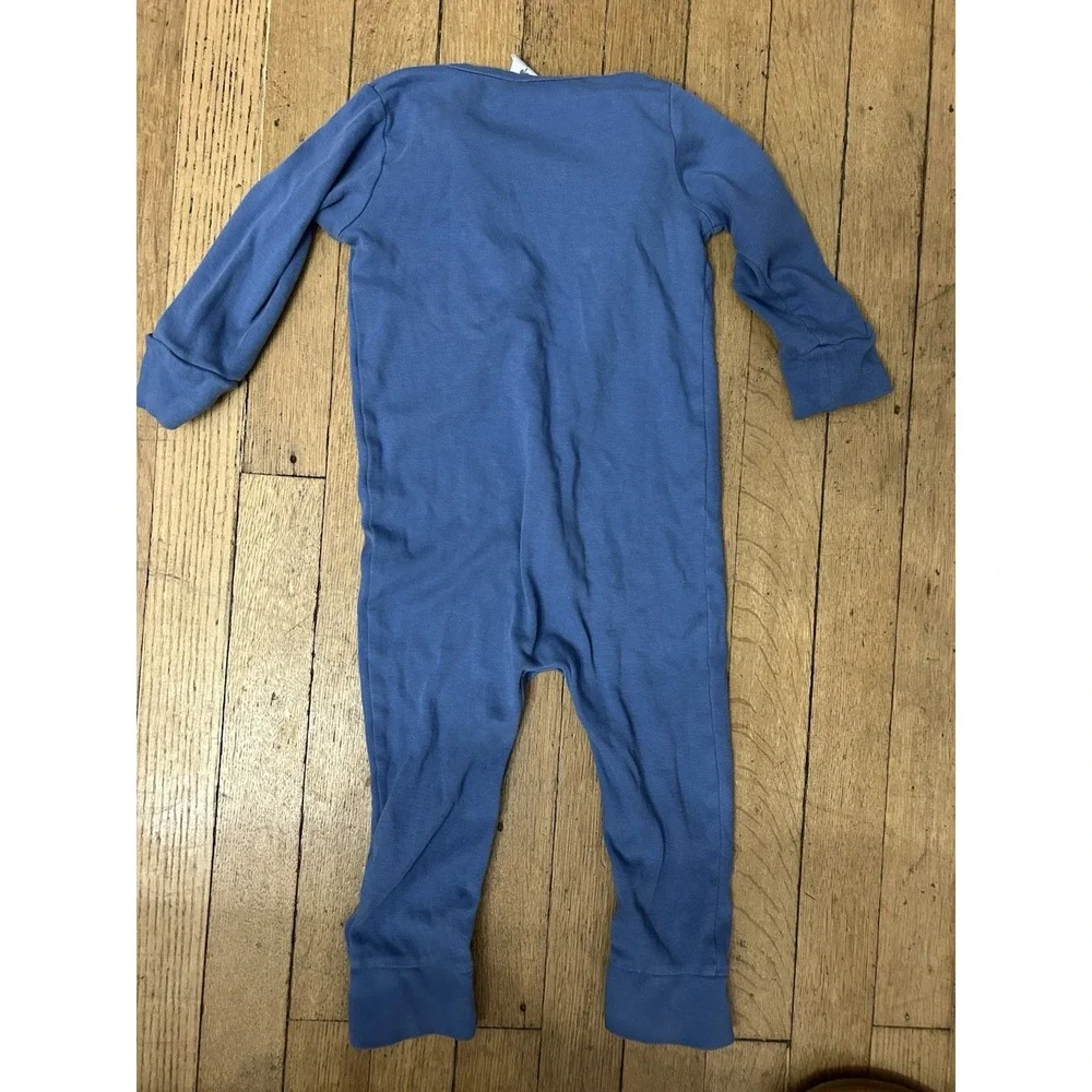 Kate Quinn 2T Sleeper Romper Pajama Infant Baby Outfit Blue Organic Cotton